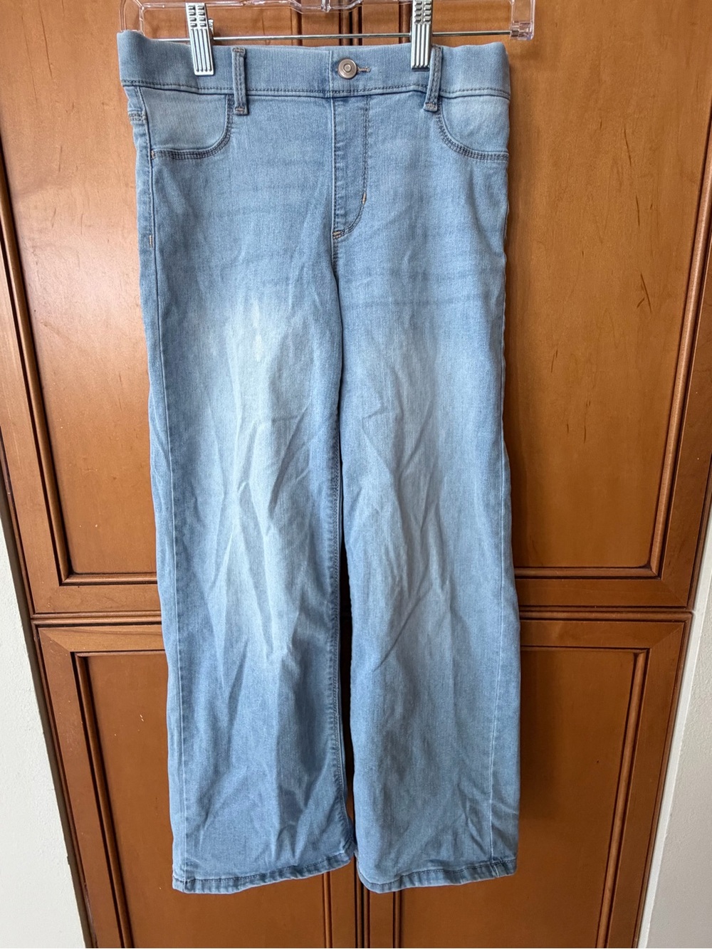 Wonder Nation Girls Wide Leg Denim Jeggings Light wash Sz L (10-12)